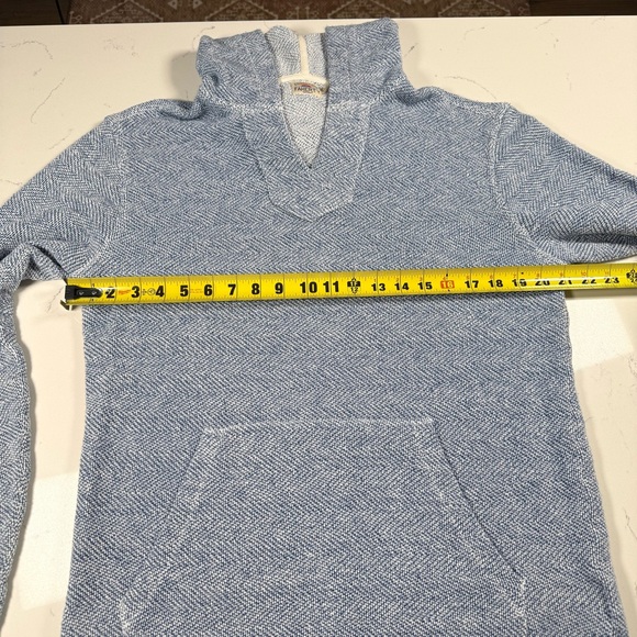 Faherty Whitewater Hoodie Two-Tone Jacquard Herringbone Women’s Size M - Picture 2 of 5